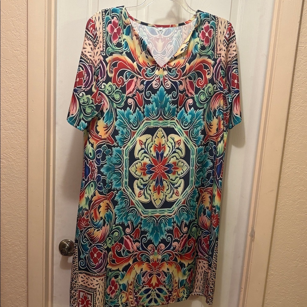 SHEIN Multicolor Bohemian Dress